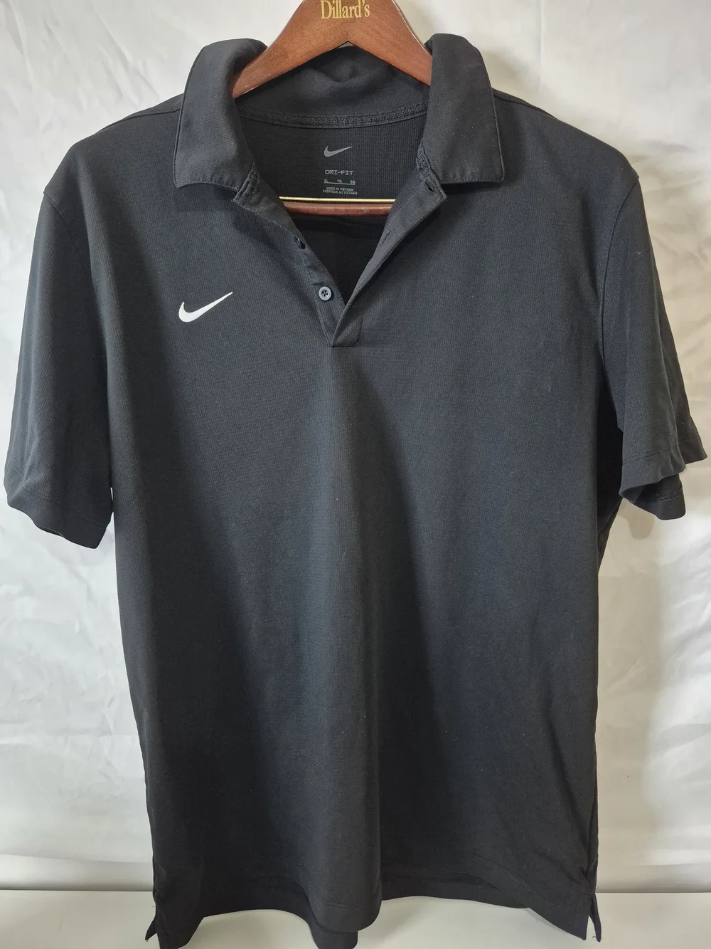 Nike Black Men’s Polo with White Swoosh